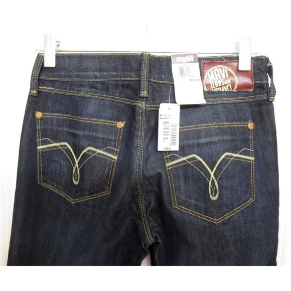 Mavi Zoe Boot Cut Jeans 26/34 - Retro Deep Hollywood Star Denim Low-Rise NewWTag - Picture 3 of 10